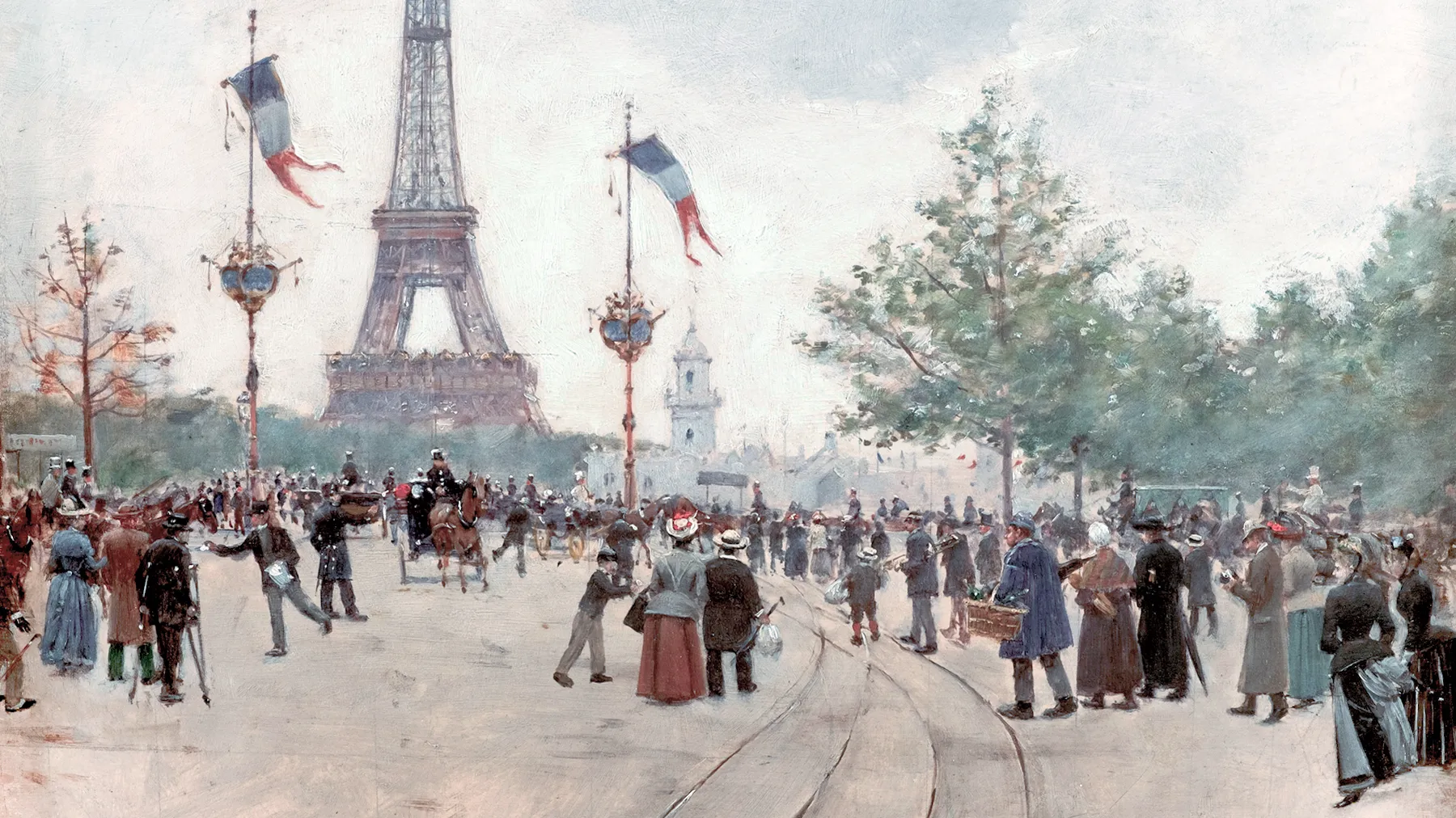 シャン・ド・マルスの周辺は、前の万博の1878年以後から盛んに植樹が行われていた。