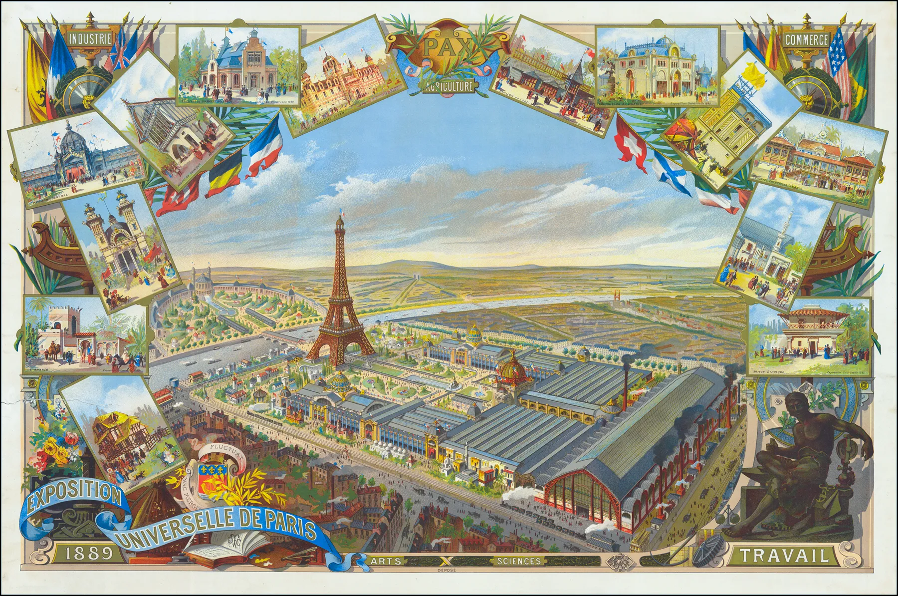 出口で販売されていたポスター。塗料に金が使われている。