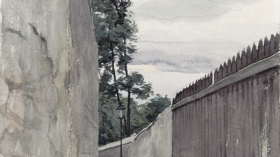 モンマルトル頂上、Rue Cortot から続く小路。石畳の鋪設が終わって数ヶ月たったばかり。